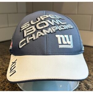 New York‎ Giants Super Bowl XLVI Champions Reebok On-Field Hat Cap Stretch Fit